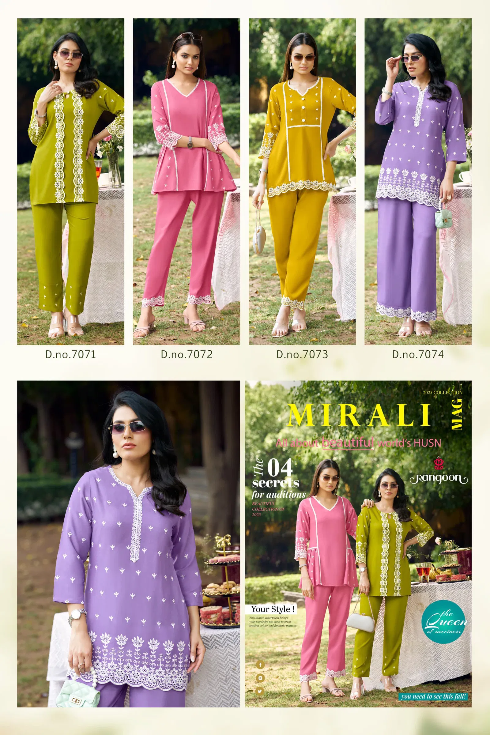 Mirali By Rangoon Viscose Rayon Co Ord Set Wholesale Shop In Surat
